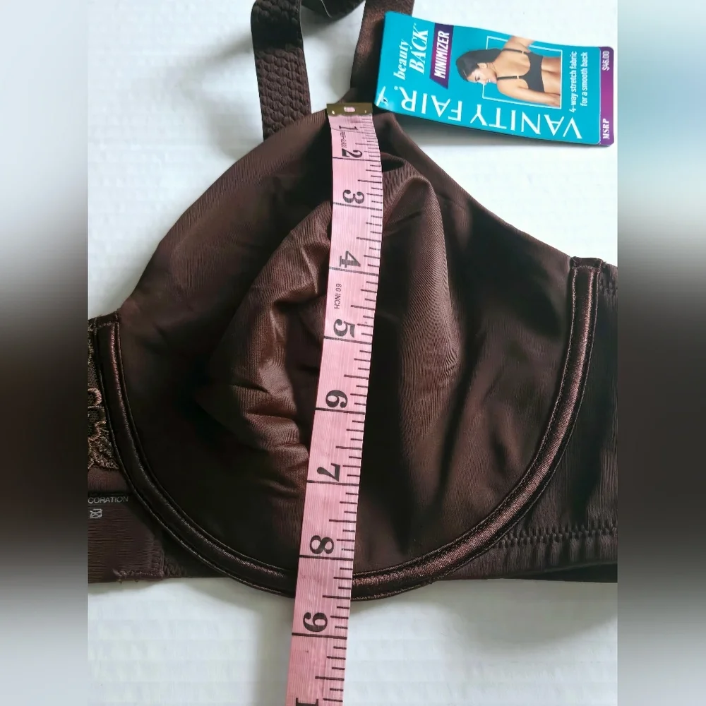NWT Vanity Fair Beauty Back Minimizer Bra 76080 44C Cappuccino Full Figure Under